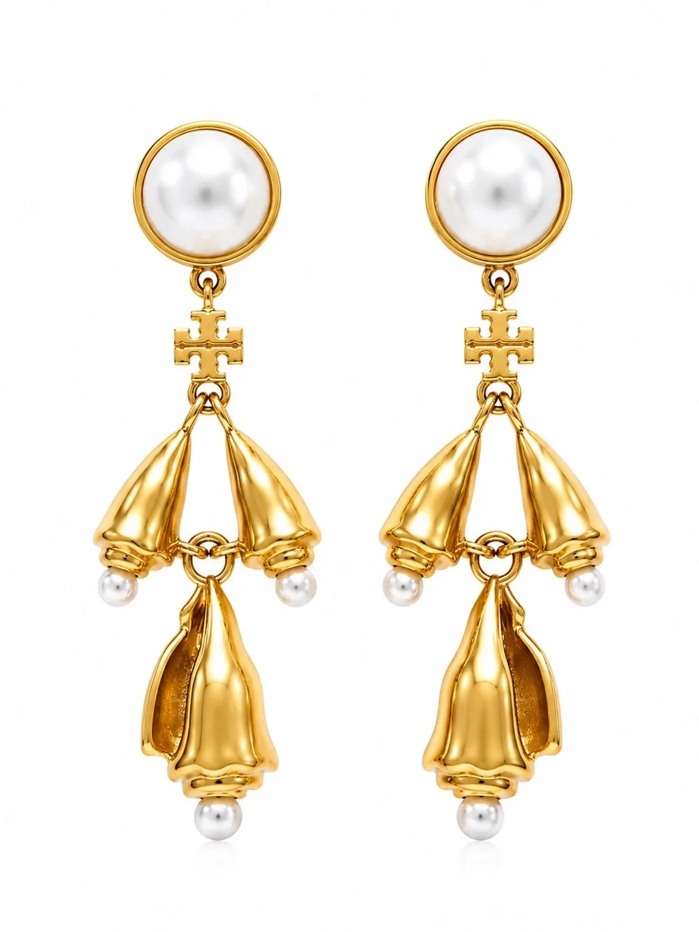 Tory Burch Poetry Of Things Pearl Earrings.
